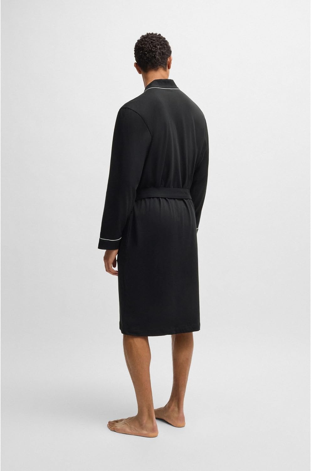 BOSS Bademantel Kimono aus weichem Baumwoll-Jersey S Black 001, S Black 001