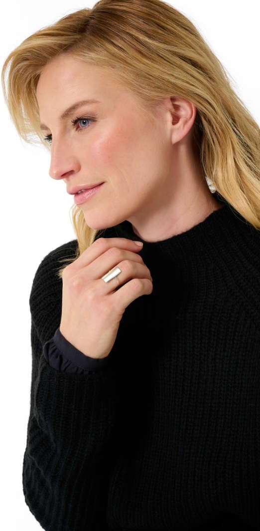 BRAX - Damen Strickpullover mit Turtleneck, Lea (33-9338) 42 Schwarz, 42 Schwarz