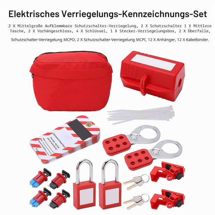 Leistungsschalter Lockout Tagout Kit, Vorhängeschloss Schutzschalter Lockout Tagout Schloss Elektris
