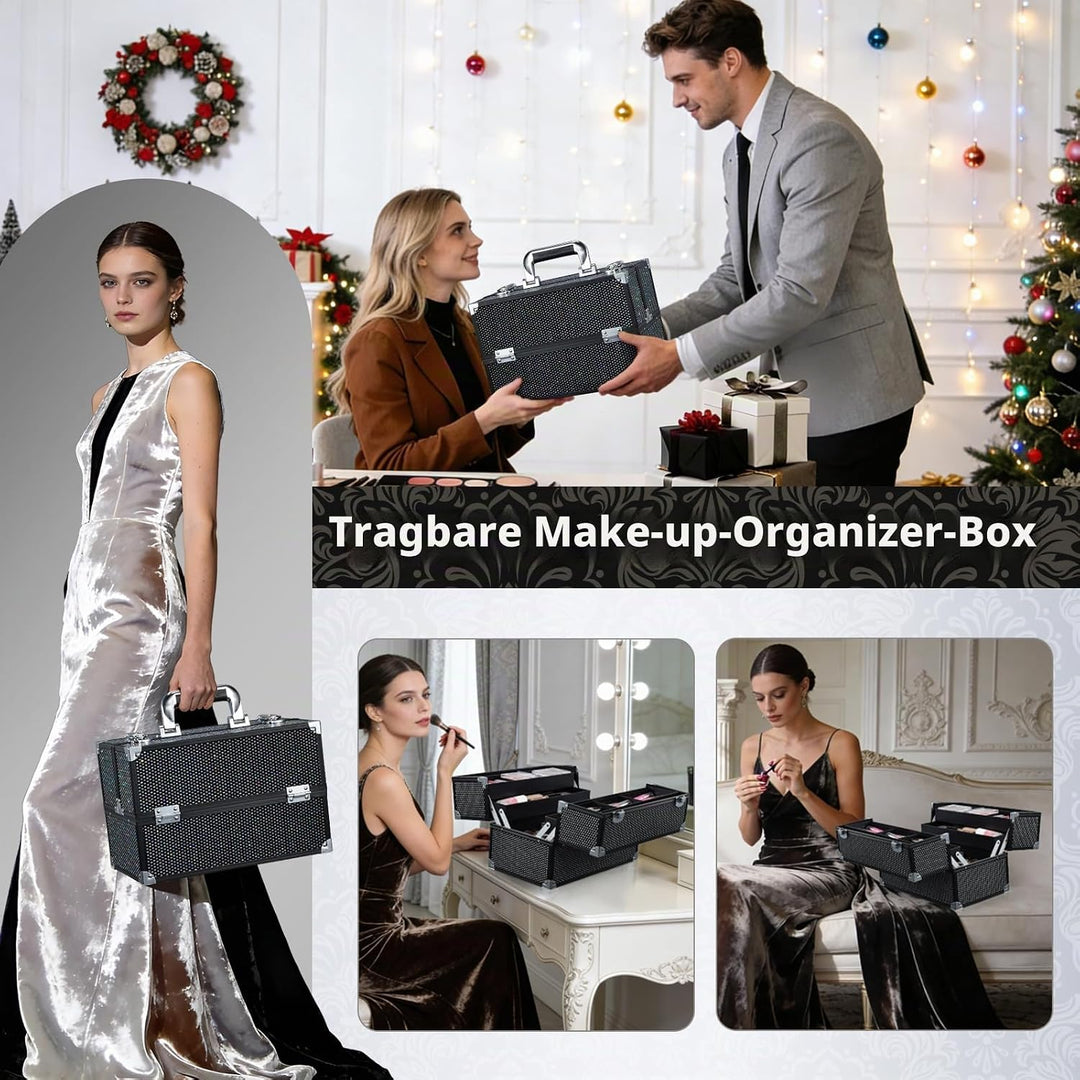 Kosmetikkoffer Schminkkoffer Make up Organizer Friseur Koffer Multikoffer Grosser Friseurkoffer Leer