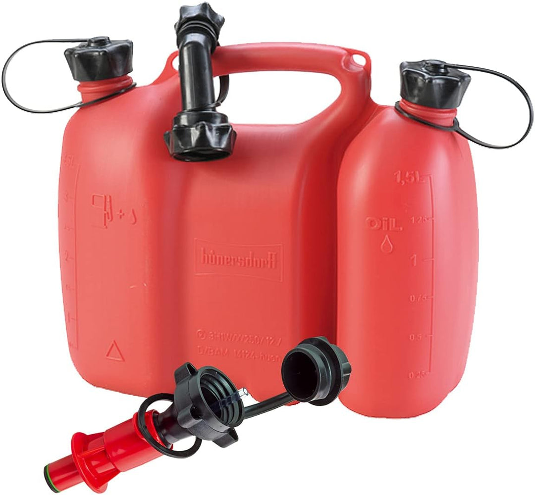 通用 Kombikanister rot 3+1,5 Liter Plus Einfüllsystem rot & Ausgiesser Doppelkanister