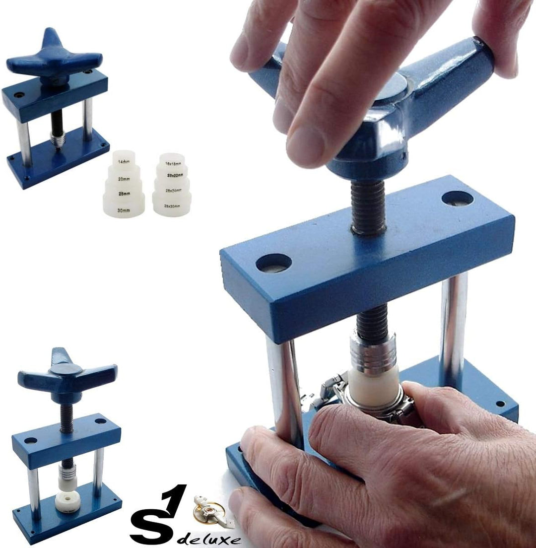 Einpresswerkzeug TITAN II zum Schliessen von Uhren mit eingepressten Böden