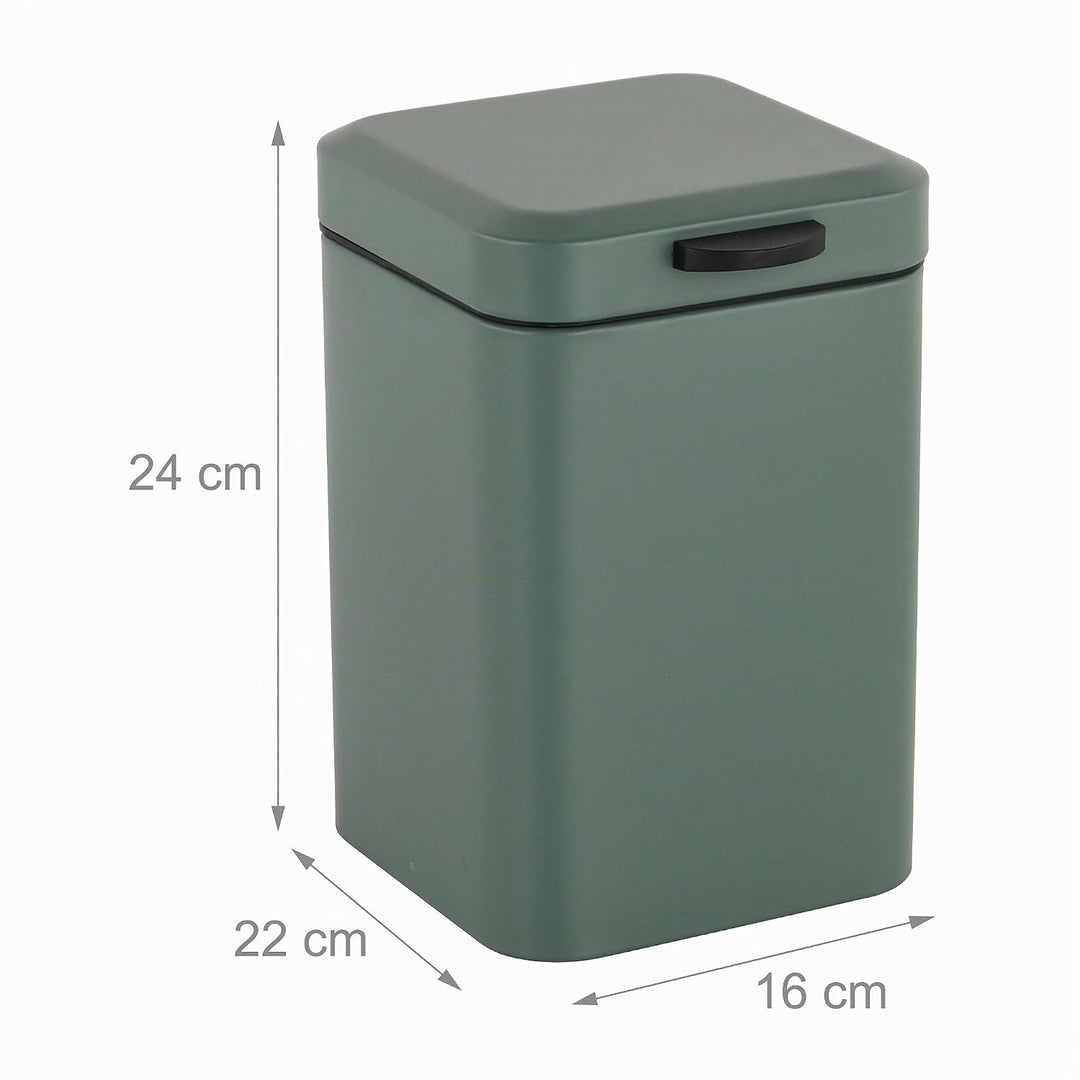 Relaxdays Kosmetikeimer Wandmontage, 3 l, Absenkautomatik, entnehmbarer Inneneimer, Bad Mülleimer, E