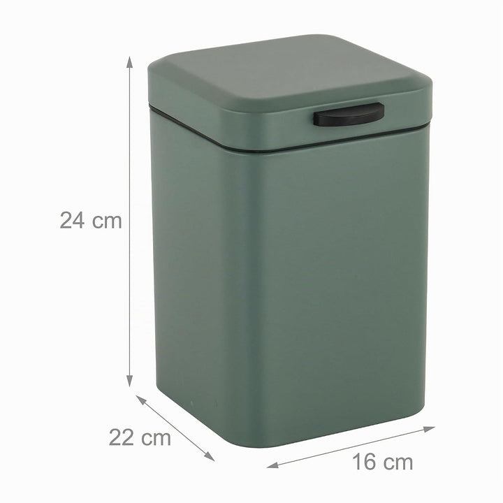 Relaxdays Kosmetikeimer Wandmontage, 3 l, Absenkautomatik, entnehmbarer Inneneimer, Bad Mülleimer, E