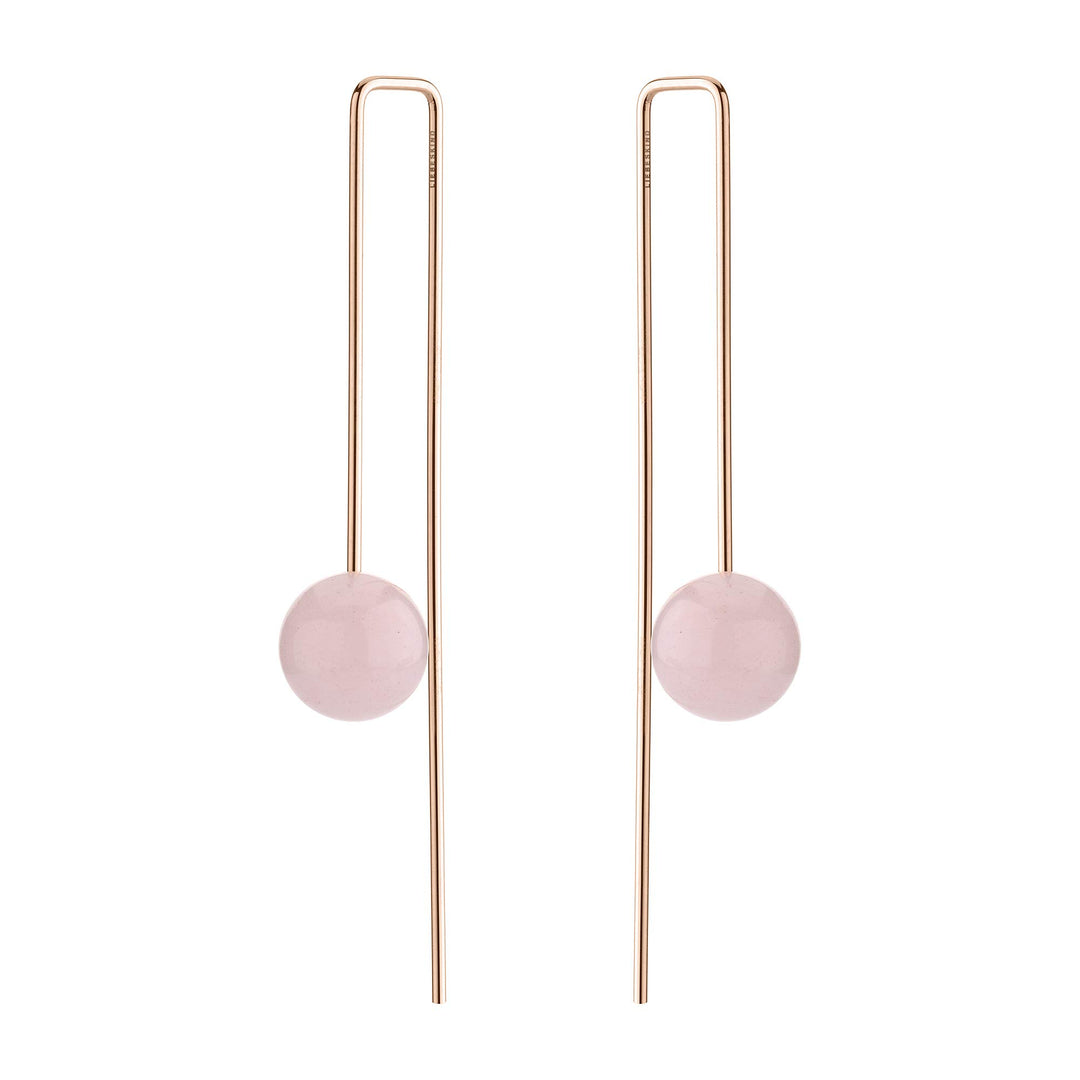Liebeskind Berlin Ohrringe aus Edelstahl mit Rosenquarz IP Roségold LJ-0566-E-50, Standard