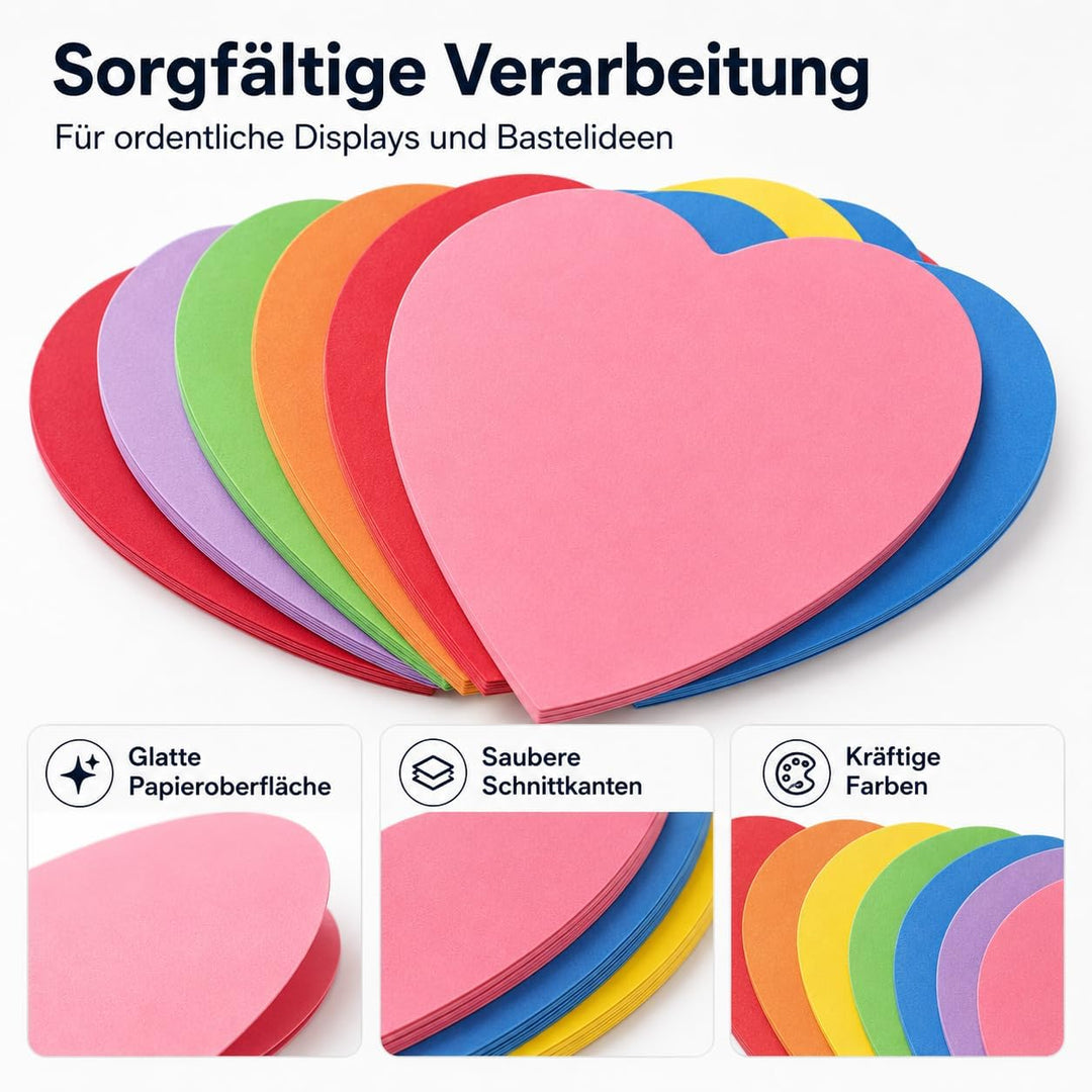 Gadpiparty 108Stücke Herz-papierausschnitte in Bunten Farben für Klassenzimmer-dekorationen und Diy-