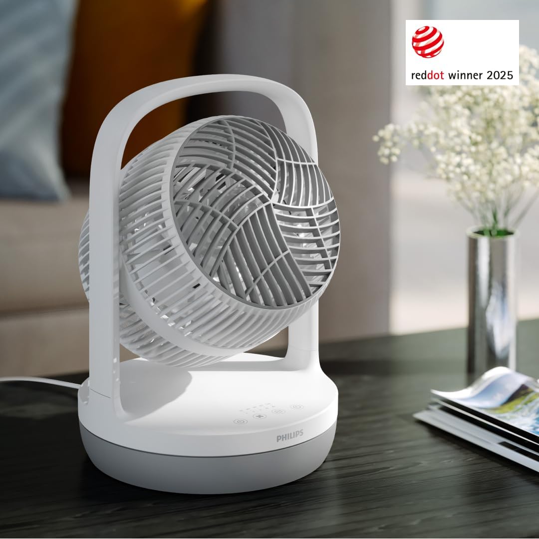 Philips Tischventilator Serie 2000. Stark & superleise mit SilentWings Technologie. 23 dB. Luftumwäl