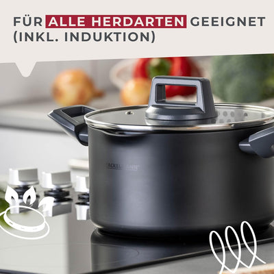 Fackelmann Kochtopf Statement 20cm – Topf mit keramische Beschichtung – Recyceltes Aluminium mit Ant