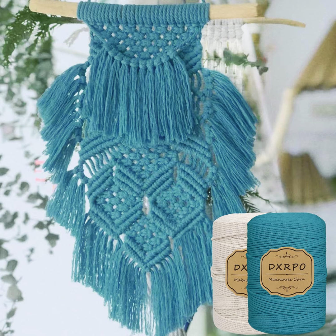 Makramee Garn 3 mm x 300 m, Natürliches Makramee, Baumwollgarn Macrame Cord, Baumwollkordel Wird Ver