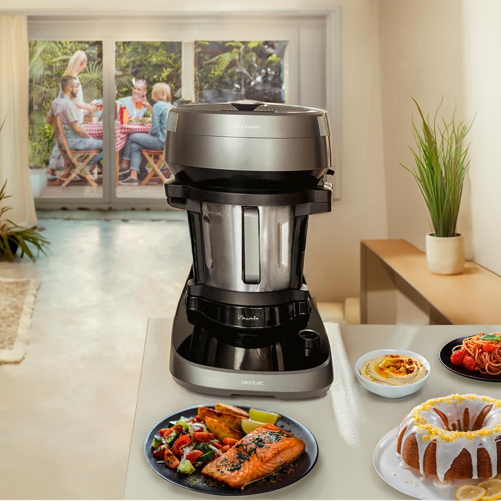 Cecotec Küchenroboter mit Lebensmittelspender Mambo CooKing Unique. 2200 W, 45 Funktionen, Tausende