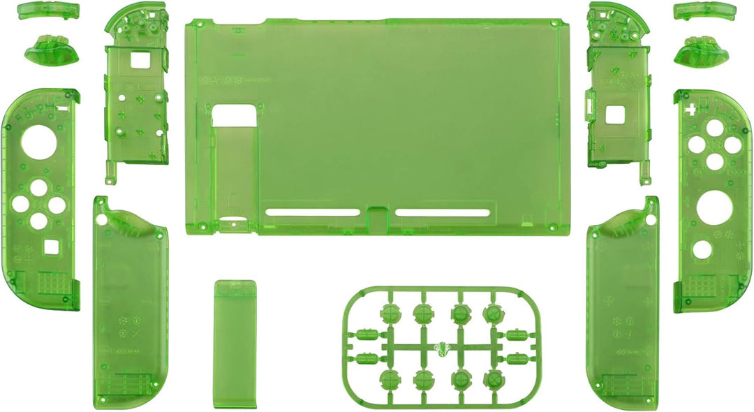 eXtremeRate Hülle Case für Nintendo Switch Joycon/Konsole, Rückgehäuse&Kickstand für Switch Console,