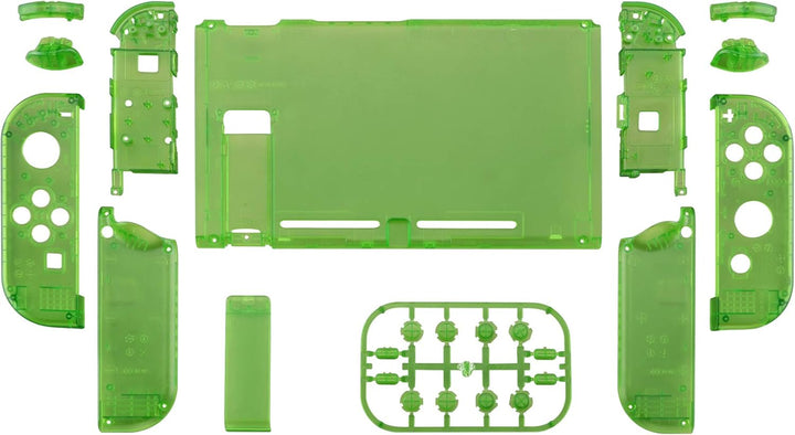 eXtremeRate Hülle Case für Nintendo Switch Joycon/Konsole, Rückgehäuse&Kickstand für Switch Console,