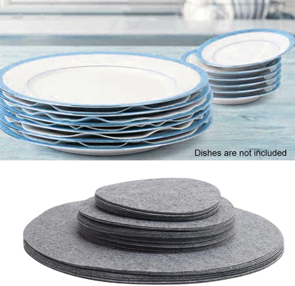 48 Stück Filzplatten-Trennwände, Set mit 3 Grössen, Pads, Kochgeschirr, Backgeschirr, Topf, stapelba
