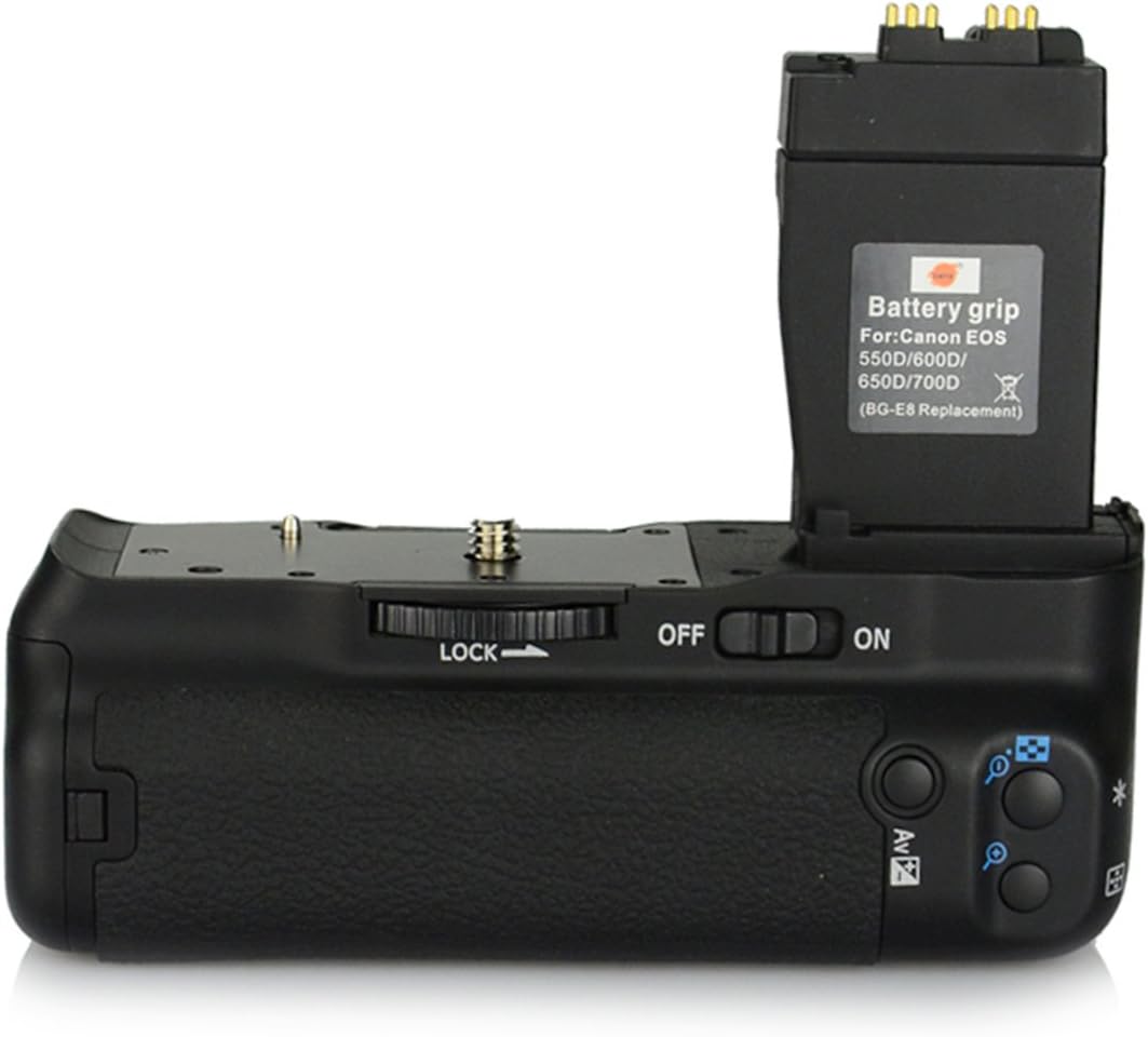 DSTE® Batterie Griff für Canon EOS 550D 600D SLR Digital Kamera als BG-E8 mit (2 packung) LP-E8