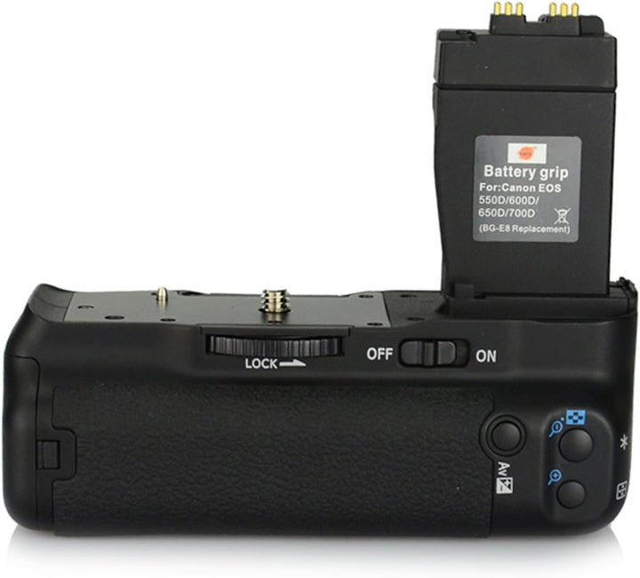 DSTE® Batterie Griff für Canon EOS 550D 600D SLR Digital Kamera als BG-E8 mit (2 packung) LP-E8