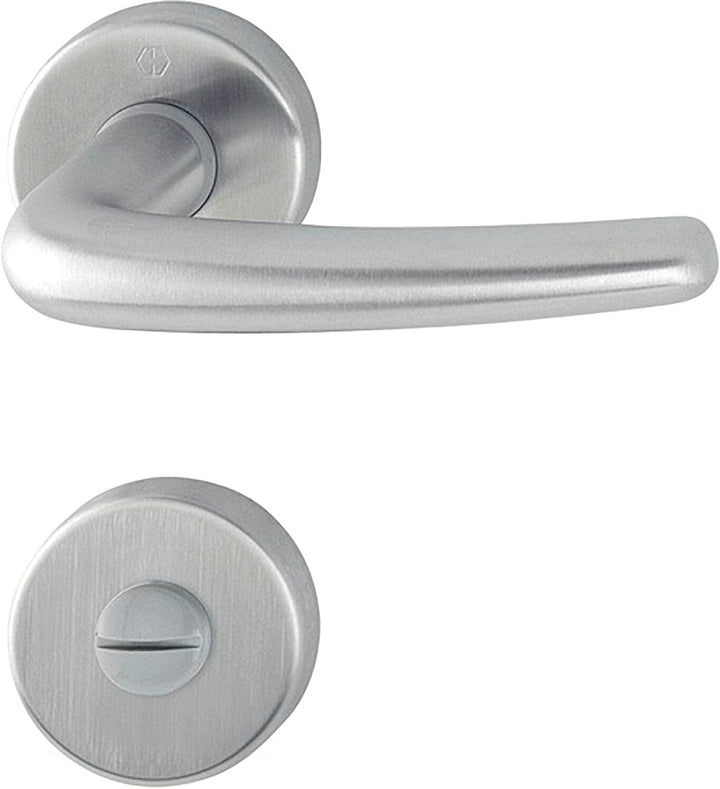 HOPPE 2818981 Drücker Denver m. Rosetten WC, Edelstahl