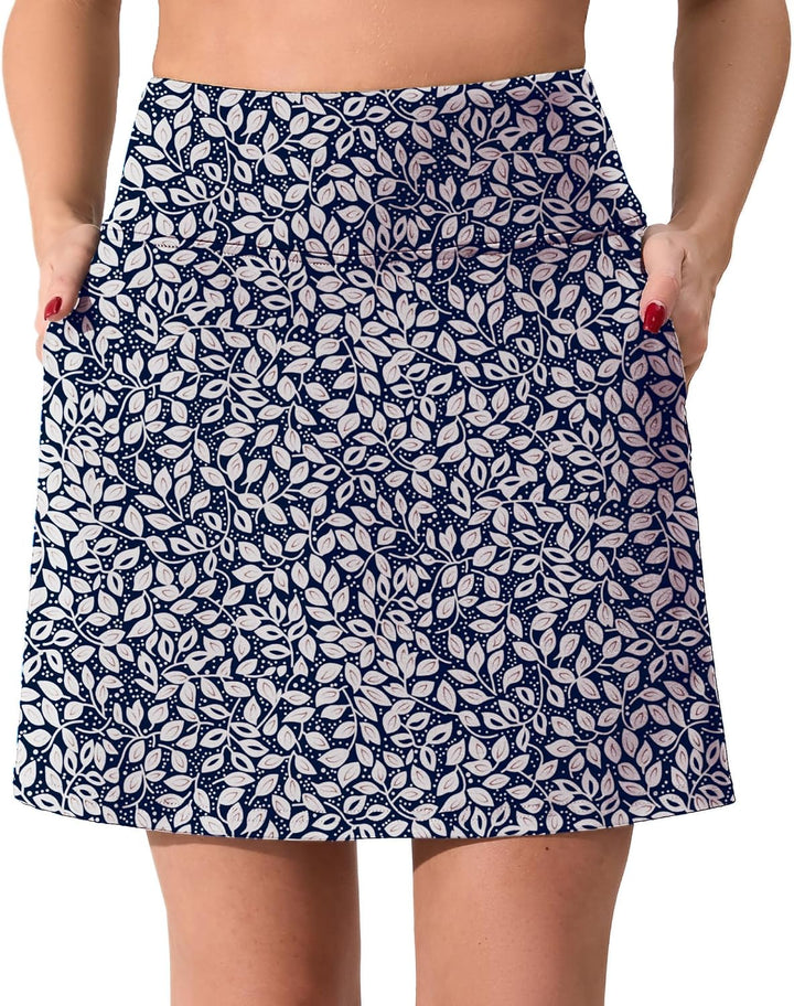 Timuspo Rock Damen Sommer Tennisröcke mit Hose Drunter Hohe Taille Activewear Skort Sportrock Golfro