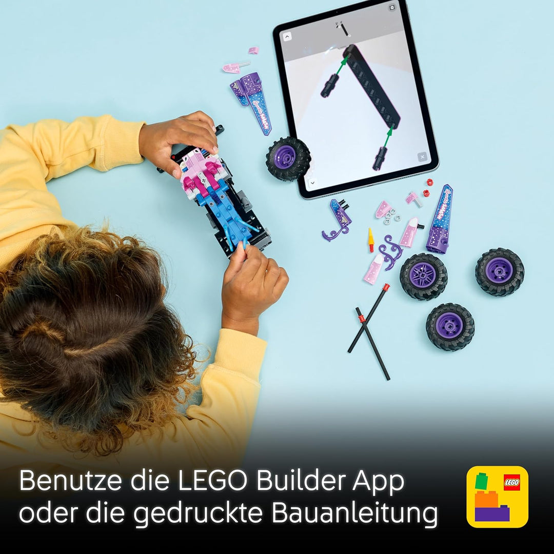 LEGO Technic Monster Jam Sparkle Smash mit Rückziehmotor - Technic Monstertruck & Einhorn Monster Tr