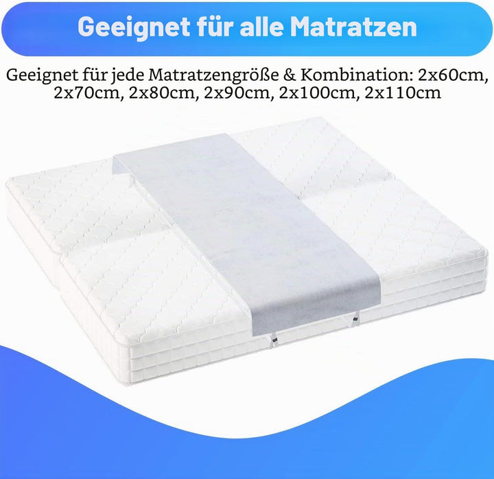 EarKings Matratzen-Keil Bettbinder Liebesbrücke - Matratzenkeile wirkt Naht zwischen Zwei Betten - M