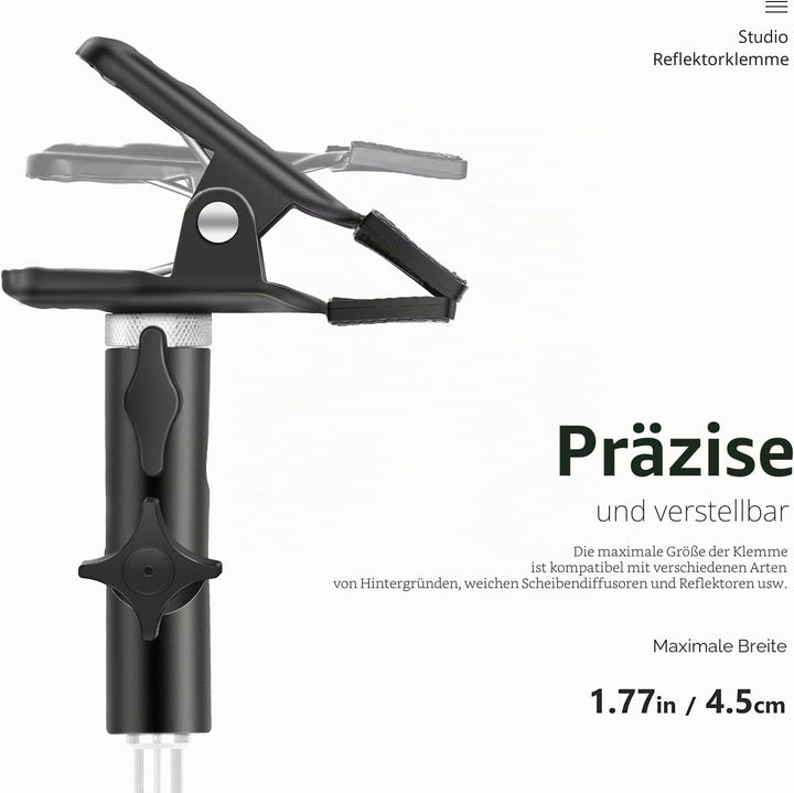 NEEWER 3 Stück Fotostudio Heavy Duty Metall Klammer Halterung mit 5/8 Zoll Stativ Licht Ständer Halt