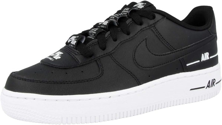 Nike Jungen Air Force 1 Lv8 3 (Gs) Basketball Shoe 38.5 EU Black Black White, 38.5 EU Black Black Wh