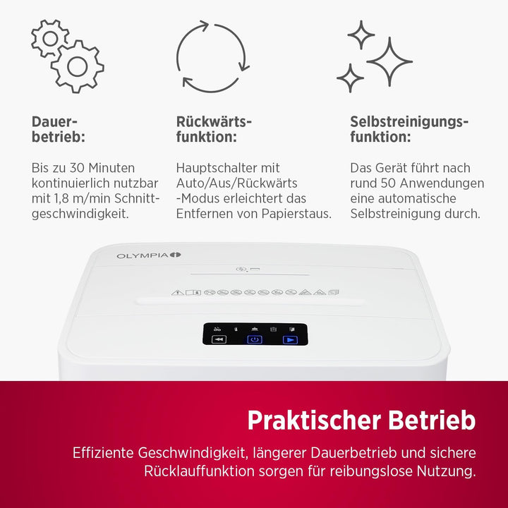 Olympia MC 2508 S Aktenvernichter | Papierschredder Aktenvernichter & Paper Shredder für Dokumente |