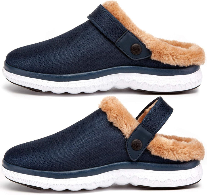 Eagsouni Clogs Hausschuhe Herren Damen Winter Gartenschuhe Haus Pantoffeln Warme Plüsch Gefüttert Ga