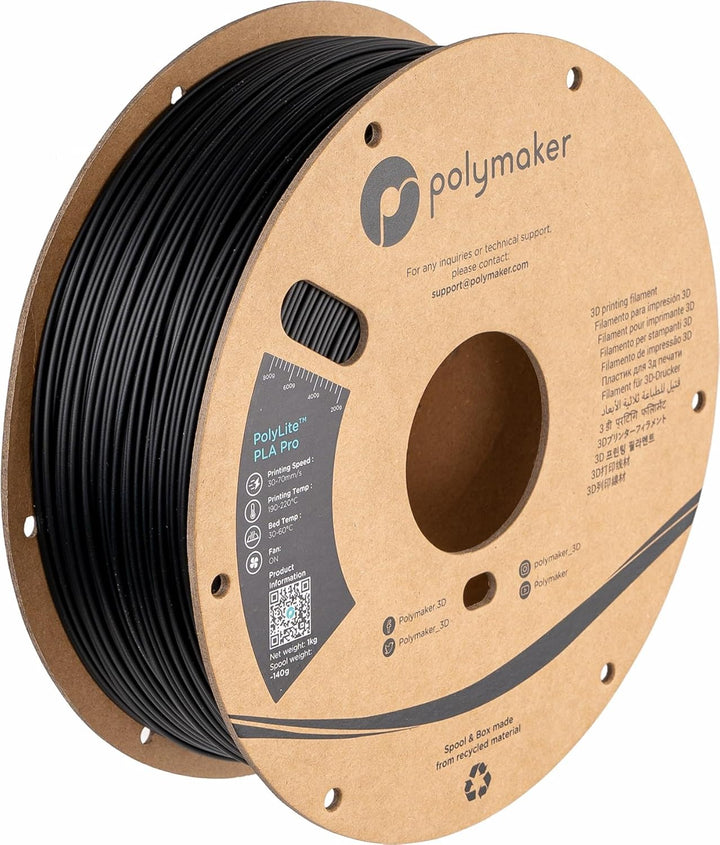 Polymaker PolyLite PLA PRO Schwarz - 1.75mm - 1kg Schwarz 1,75mm, Schwarz 1,75mm
