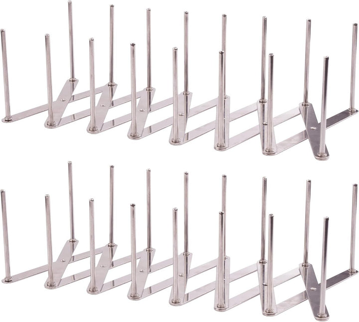 Hjumarayan 2 Stück Verstellbarer Edelstahl Topfdeckelhalter, Spareribs-Halter, Grill Rippchenhalter,