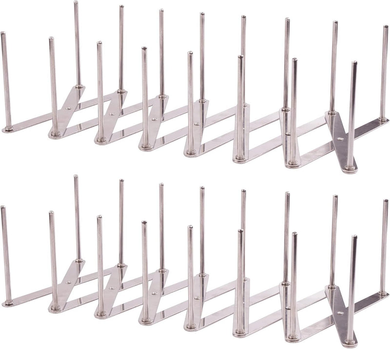Hjumarayan 2 Stück Verstellbarer Edelstahl Topfdeckelhalter, Spareribs-Halter, Grill Rippchenhalter,