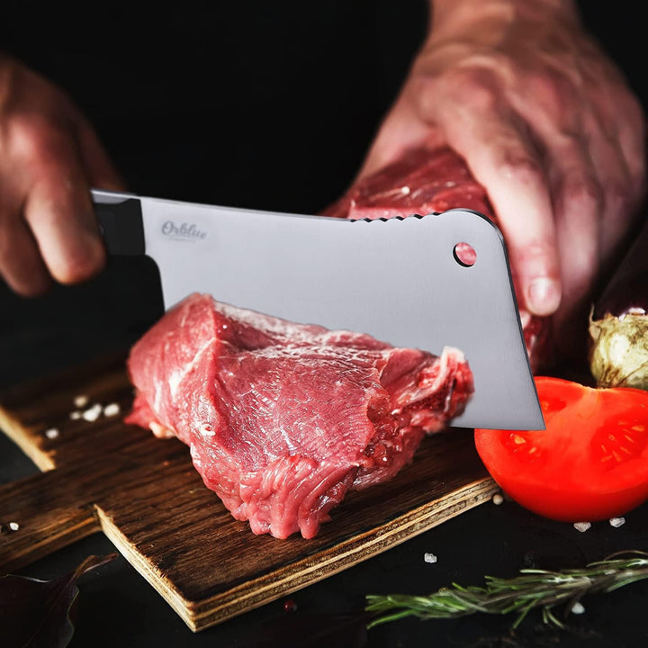 ORBLUE Hackmesser - Chinesisches Kochmesser, Scharfes Küchenmesser, Ideal als Metzgermesser, Fleisch