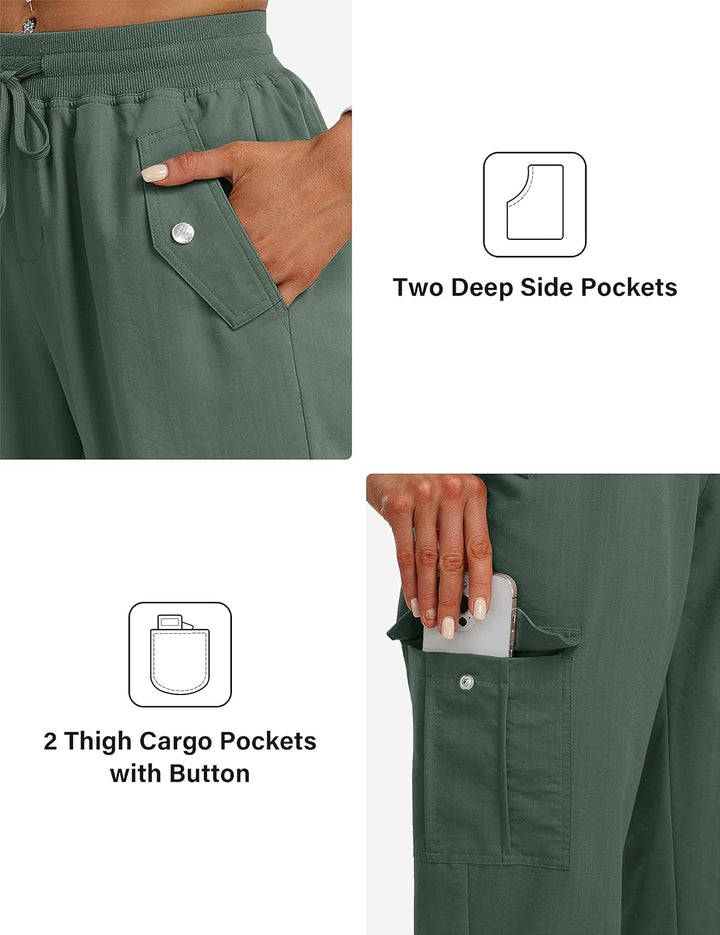 JINSHI Hosen Damen Cargohose Wanderhose Leichte Jogginghose Freizeithose Funktionshose Outdoorhose m