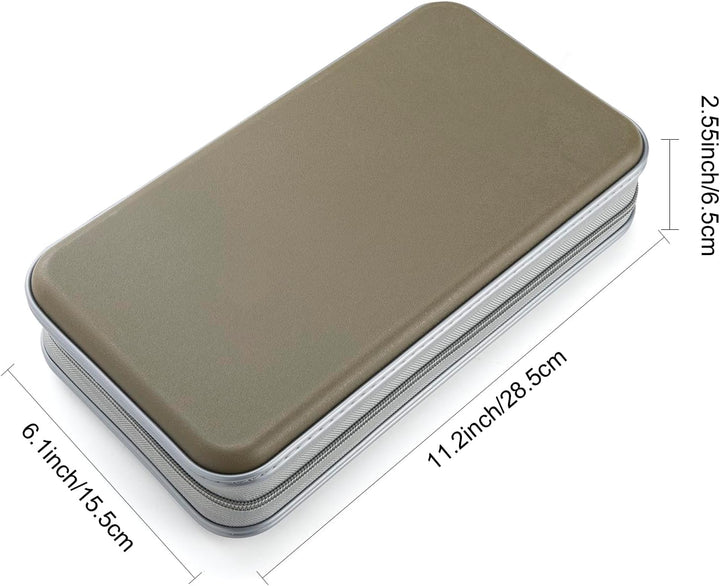 UENTIP CD-Hülle mit 96 Kapazitäten, tragbare DVD-Hülle aus Hartplastik,CD-Organizer,Brieftasche,schü