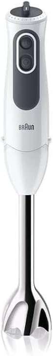 Braun Minipimer 3 Vario MQ3137 Sauce+ MQ 3137, 600 milliliters, Weiss/Grau MQ3137 Sauce Plus Single,