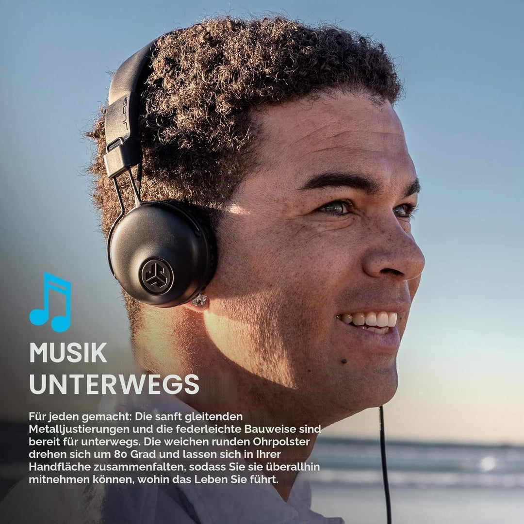 JLab Studio Kopfhörer, Kabelgebundene On-Ear Kopfhörer mit C3-Sound für Kristallklare Klangqualität,