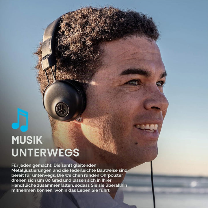 JLab Studio Kopfhörer, Kabelgebundene On-Ear Kopfhörer mit C3-Sound für Kristallklare Klangqualität,