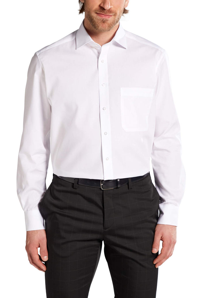 ETERNA Male Strukturhemd Comfort FIT 41 41 Weiss, 41 41 Weiss