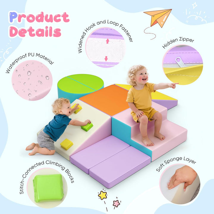 Soft Play Schaumstoff Bausteine Kinder,Softbausteine Klettern Riesenbausteine,Kletterspielzeug für K