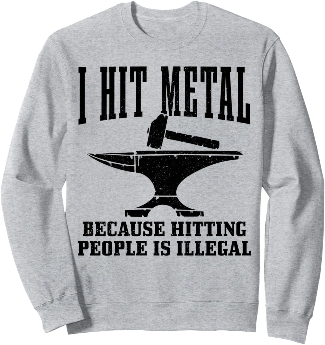 Schmied Hufschmied Spruch Lustig Vintage Sweatshirt