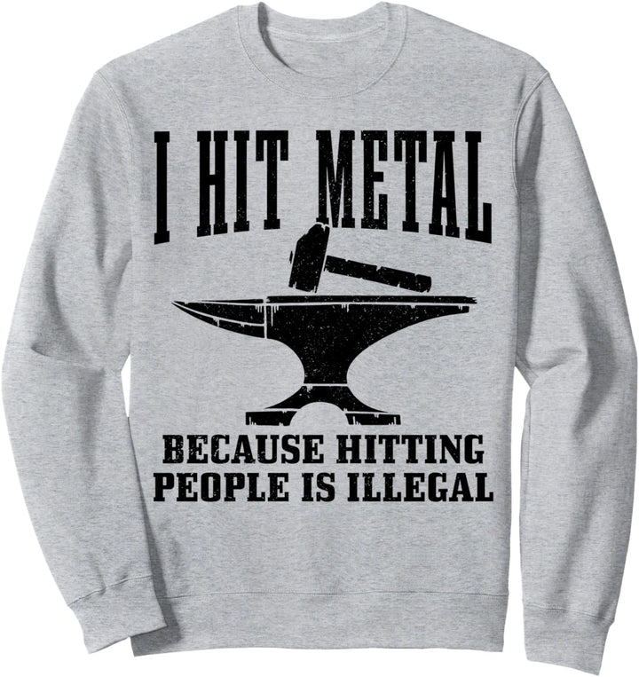 Schmied Hufschmied Spruch Lustig Vintage Sweatshirt
