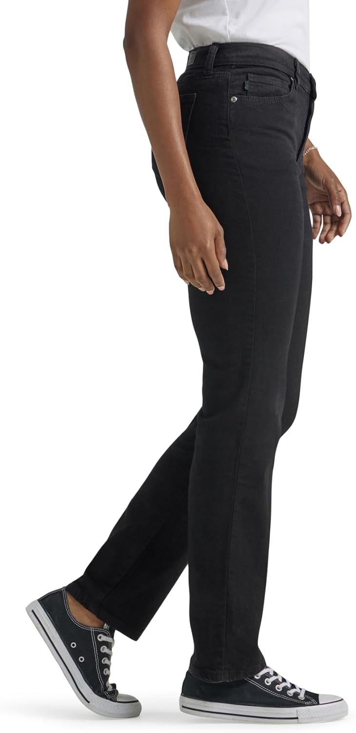 Lee Damen Relaxed Fit Straight Leg Geradem Bein Jeans Grösse: 2 Schwarz Onyx, Größe: 2 Sch