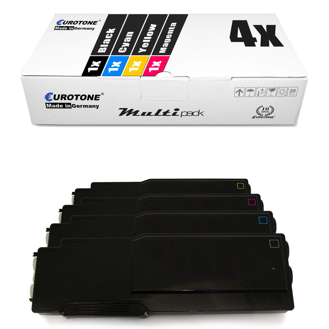 4X Müller Printware XXL Toner für Xerox Phaser 6600 DNM DN n ersetzt Schwarz Blau Rot Gelb Set aus 4