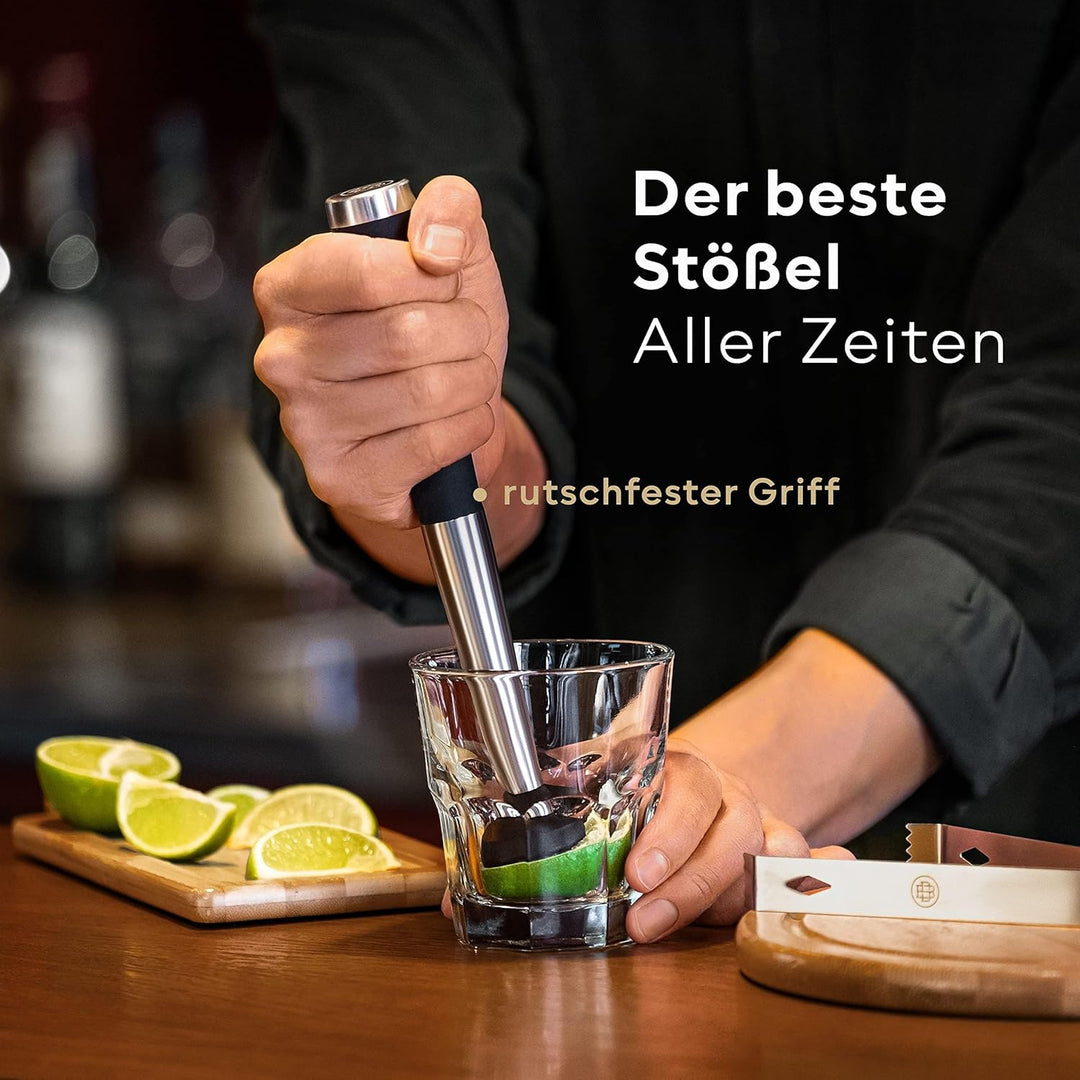 BarDeluxe® Boston Shaker Set 5-teilig, Barkeeper Set, Cocktail Mix Set - 750ml Cocktailshaker Boston
