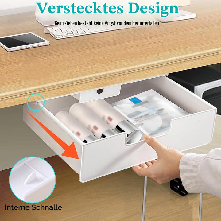 Schublade Unterbau, Schreibtischschublade Unter Schreibtisch, Unterbauschublade Selbstklebende, mit