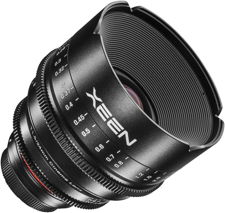 XEEN Cinema 24mm T1,5 Canon EF Vollformat Objektiv MF Cine Video Lens für hohe Auflösungen mit Follo