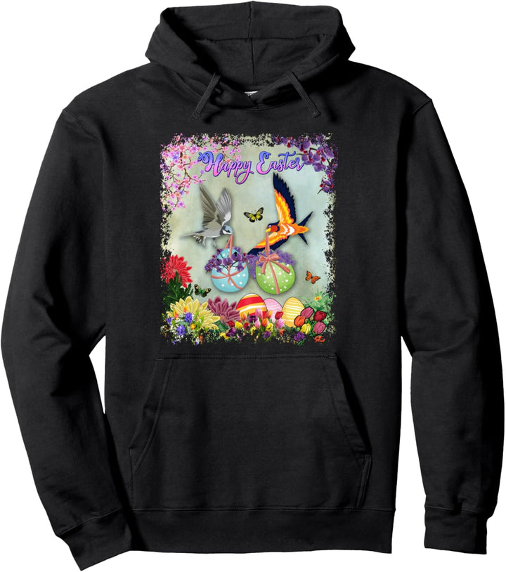 Frohe Ostervögel, die Ostereier-Outfit-Mädchen-Frauen tragen Pullover Hoodie