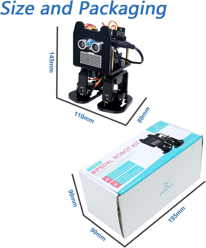 Freenove Bipedal Robot Kit for Raspberry Pi Pico (Not Included) (Compatible with Arduino IDE), LED M