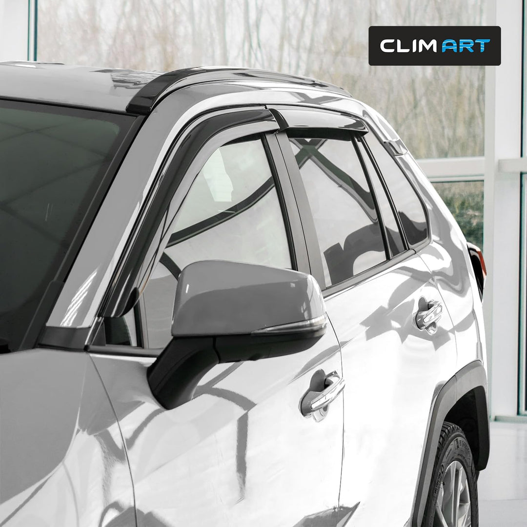CLIM ART Windabweiser für/kompatible mit Toyota RAV4 2019-2026 (V) - Stick-on Regenabweiser - Autofe