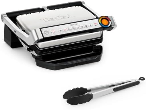 Tefal OptiGrill+ GC718D10 Smart Grill, 6 Programme, Kochanzeige, Dickenmessung, Tropfwanne