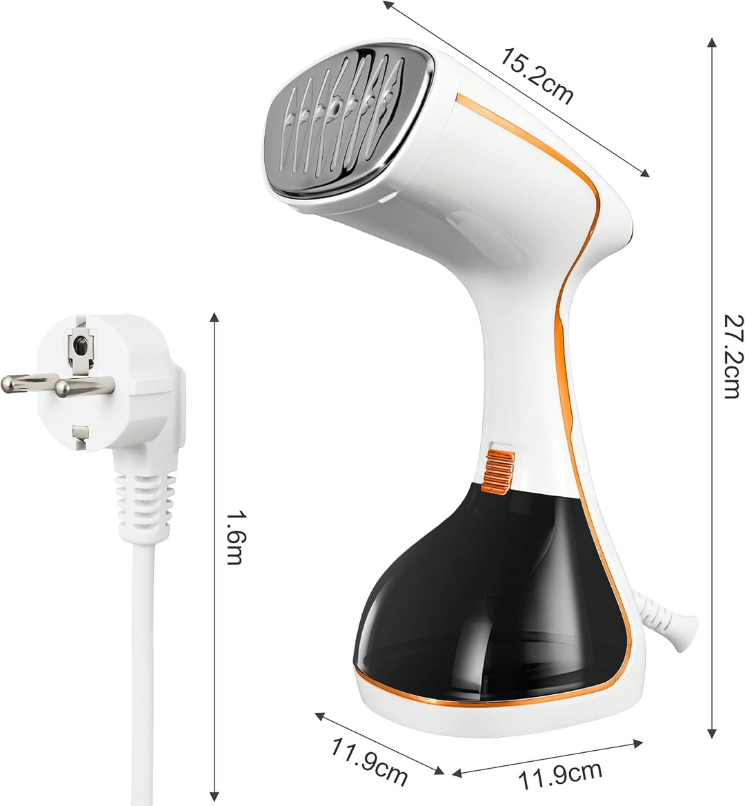 Tragbarer Dampfglätter, 1650 W, 360 ml Wassertank, Konstante Dampfleistung 25-28 g/min, Kompakt und